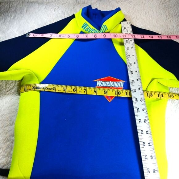 Wavelength Vibrant Blue/Yellow Wet Suit Rash Guard Spring Suit XS Unisex........ - Picture 8 of 10